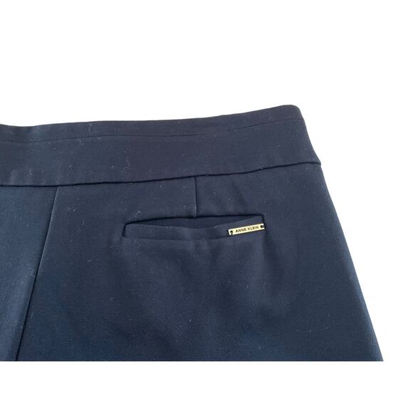 Anne Klein Navy Blue Pants Size 12 Tailored Flat Front Back Pocket Office Casual - Picture 9 of 10